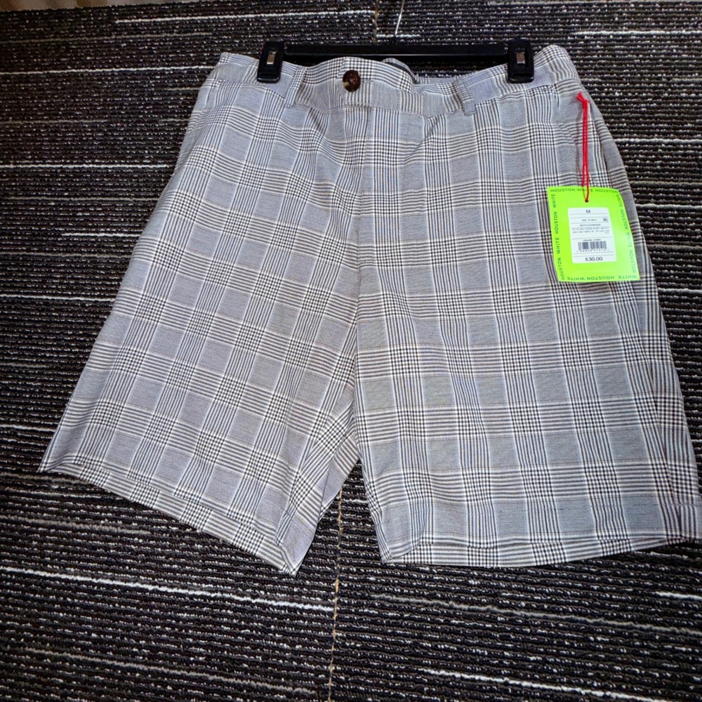 Houston White Plaid Blazer Shorts Set Women M NWT Grey Glen Check Suit - Picture 5 of 16